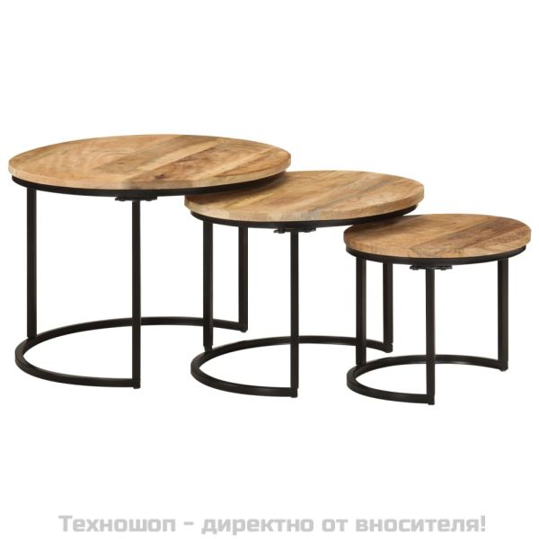 Стифиращи маси, 3 бр, манго масив