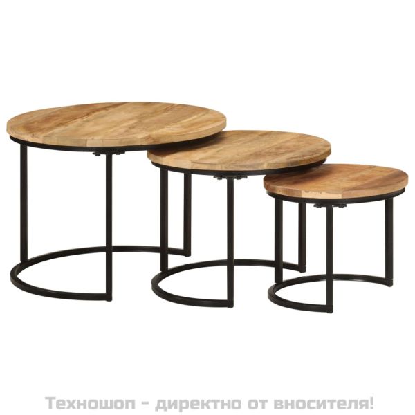 Стифиращи маси, 3 бр, манго масив