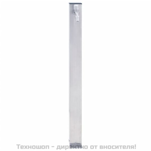Градинска чешма, 100 см, неръждаема стомана, квадратна колона
