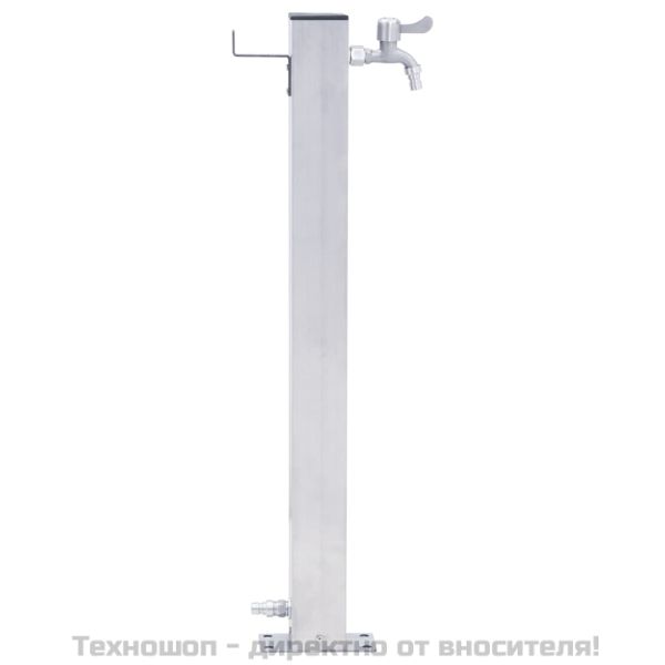 Градинска чешма, 100 см, неръждаема стомана, квадратна колона