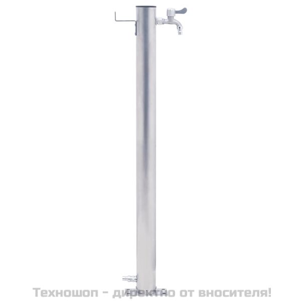 Градинска чешма, 100 см, неръждаема стомана, кръгла колона