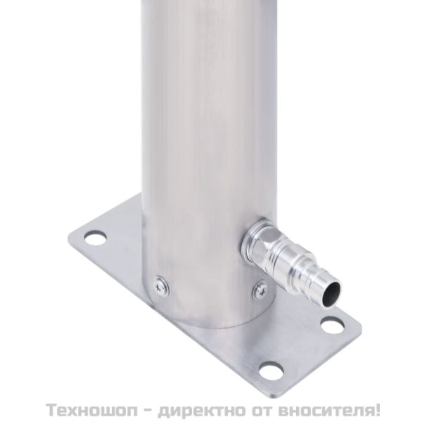 Градинска чешма, 100 см, неръждаема стомана, кръгла колона
