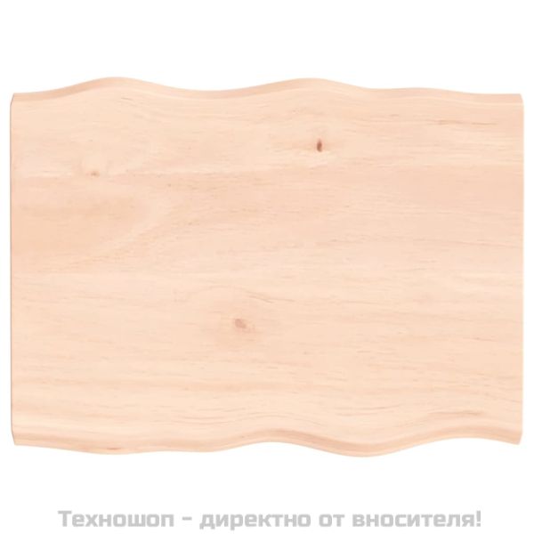 Плот за маса 80x60x(2-4) см необработено масивно дърво жив ръб