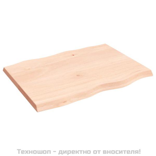 Плот за маса 80x60x(2-4) см необработено масивно дърво жив ръб