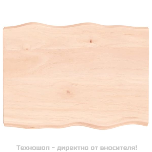 Плот за маса 80x60x(2-6) см необработено масивно дърво жив ръб