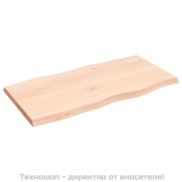 Плот за маса 100x50x(2-4) см необработено масивно дърво жив ръб