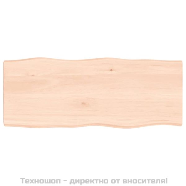 Плот за маса 100x40x(2-4) см необработено масивно дърво жив ръб