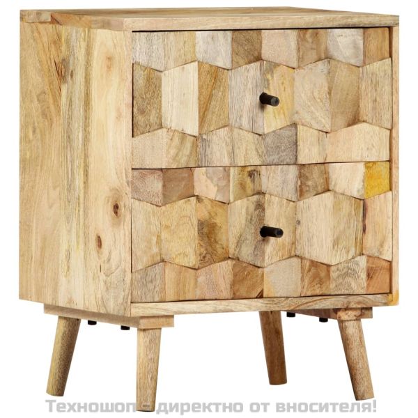 Нощно шкафче, 40x30x50 см, мангово дърво масив