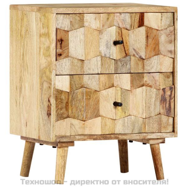 Нощно шкафче, 40x30x50 см, мангово дърво масив