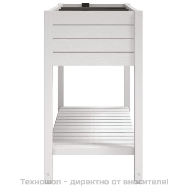 Градинска повдигната леха бяла 110x45x79 см полипропилен