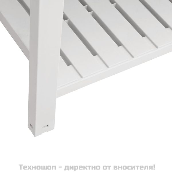 Градинска повдигната леха бяла 110x45x79 см полипропилен