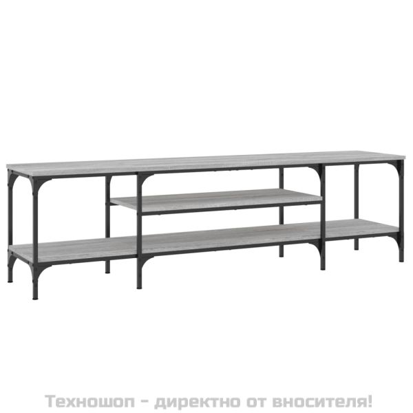 ТB шкаф, сив сонома, 161x35x45 см, инженерно дърво и желязо