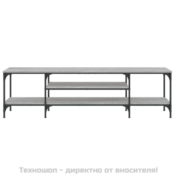 ТB шкаф, сив сонома, 161x35x45 см, инженерно дърво и желязо