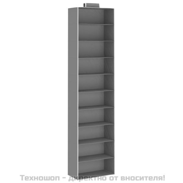 Окачени органайзери за дрехи, 2 бр, с 10 рафта, текстил