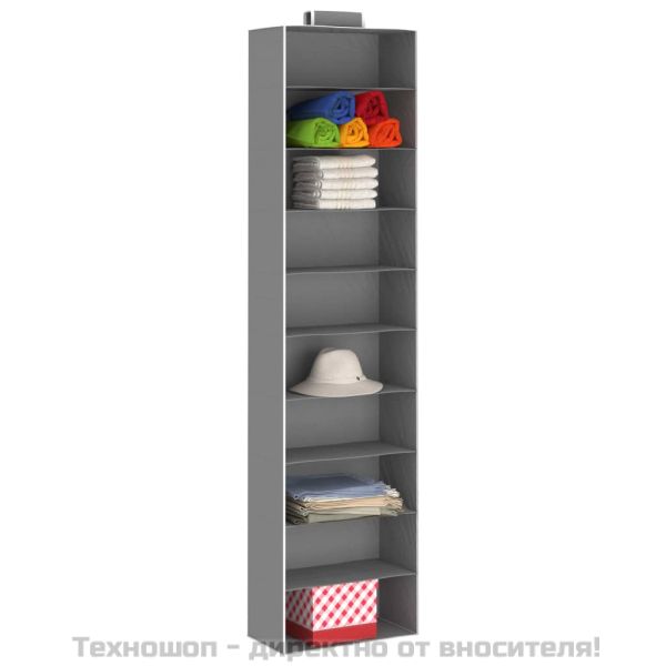 Окачени органайзери за дрехи, 2 бр, с 10 рафта, текстил