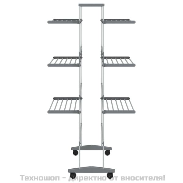 Сушилник за дрехи с колелца, 89x64x129 см, алуминий