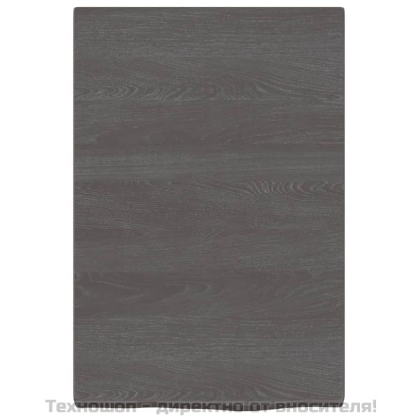 Стенен рафт тъмнокафяв 40x60x(2-4) см обработен масивен дъб