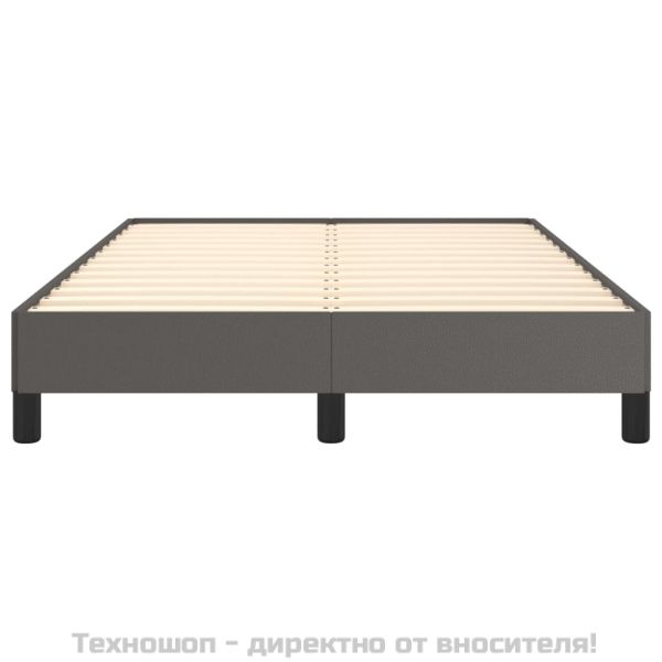 Рамка за легло, сива, 120x200 см, изкуствена кожа