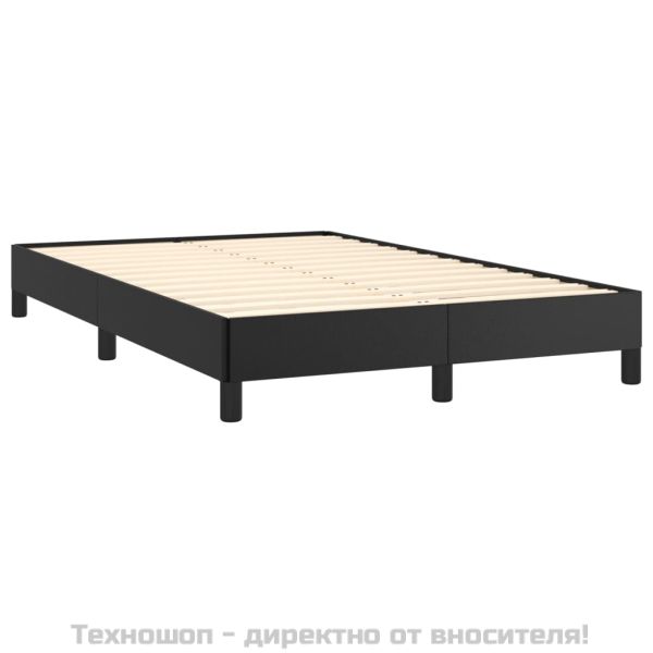 Рамка за легло, черна, 120x200 см, изкуствена кожа