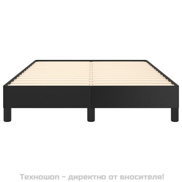 Рамка за легло, черна, 120x200 см, изкуствена кожа