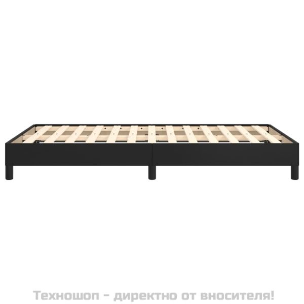 Рамка за легло, черна, 120x200 см, изкуствена кожа