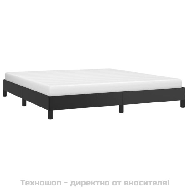Рамка за легло черна 160x200 см изкуствена кожа