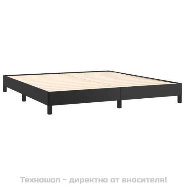 Рамка за легло черна 160x200 см изкуствена кожа