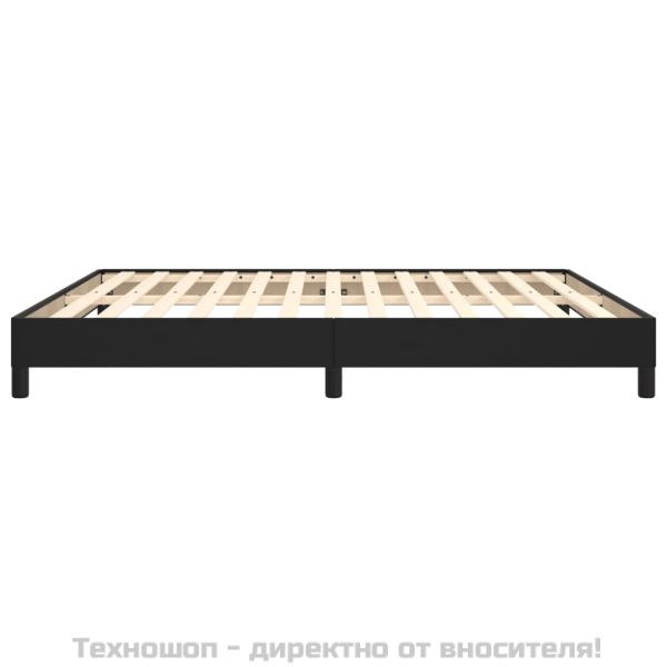 Рамка за легло черна 160x200 см изкуствена кожа