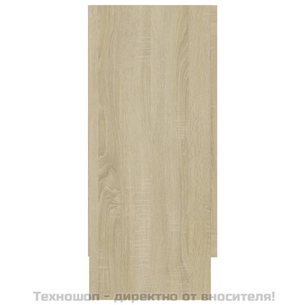 Шкаф витрина, дъб сонома, 120x30,5x70 см, ПДЧ