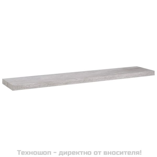 Окачени стенни рафтове, 2 бр, бетонно сив, 120x23,5x3,8 см, МДФ