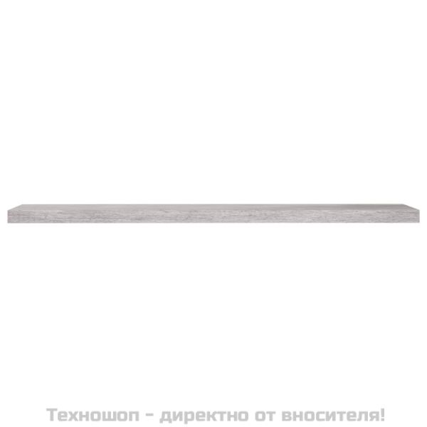 Окачени стенни рафтове, 2 бр, бетонно сив, 120x23,5x3,8 см, МДФ