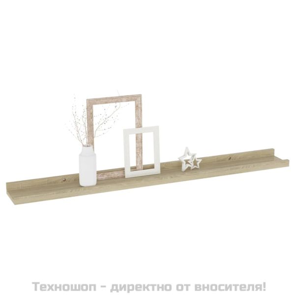 Стенни рафтове, 4 бр, сонома дъб, 80x9x3 см