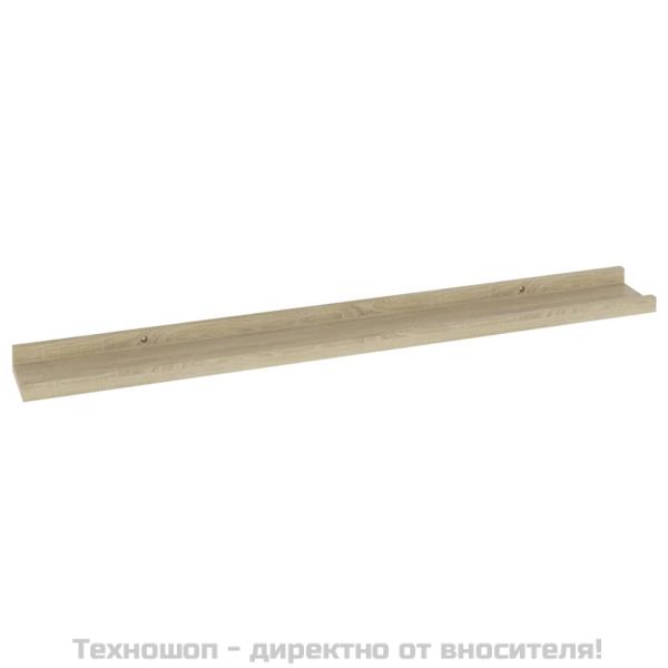 Стенни рафтове, 4 бр, сонома дъб, 80x9x3 см