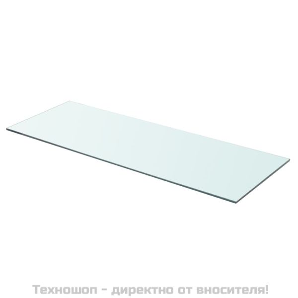 Рафтове, 2 бр, панели прозрачно стъкло, 80x30 см