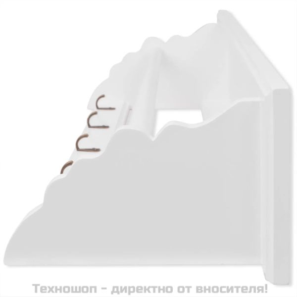 Закачалка за дрехи, за стена, MDF, бяла, бароков стил