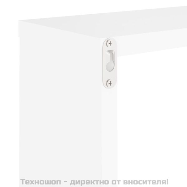 Стенни кубични рафтове, 6 бр, бели, 30x15x30 см