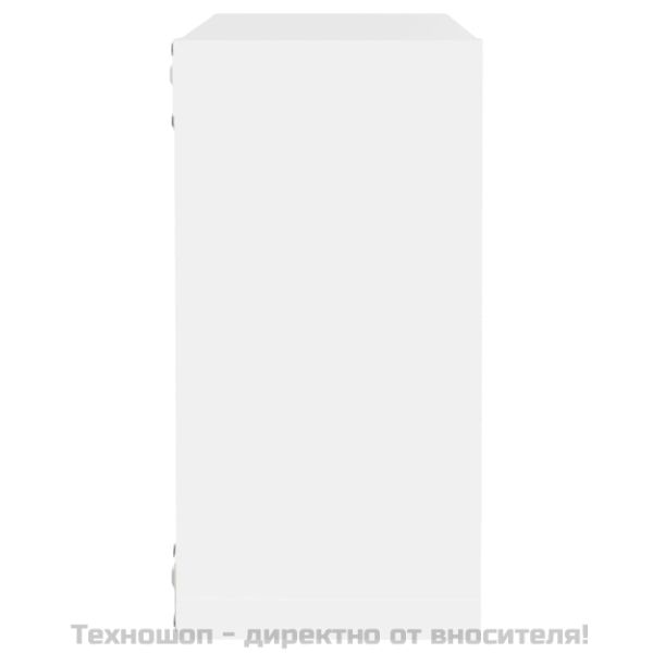 Стенни кубични рафтове, 4 бр, бели, 30x15x30 см