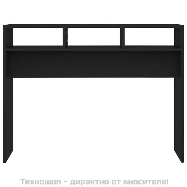 Конзолна маса, черна, 105x30x80 см, инженерно дърво