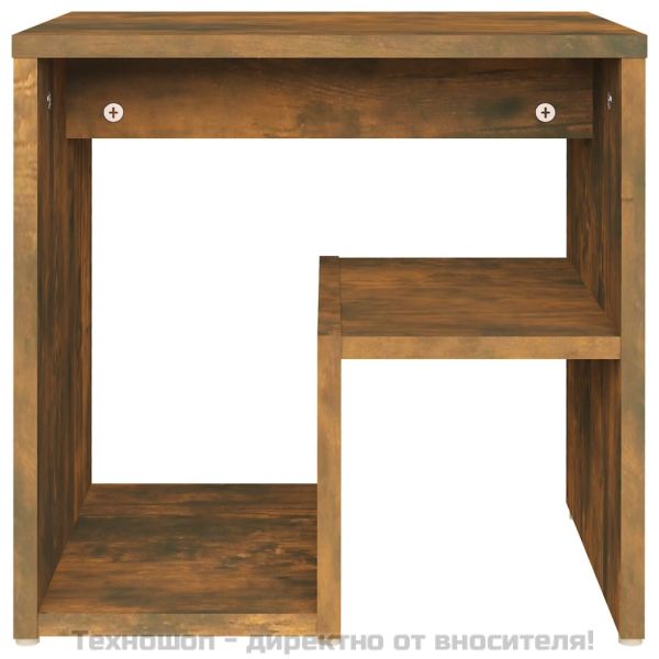 Нощно шкафче, опушен дъб, 40x30x40 см, инженерно дърво