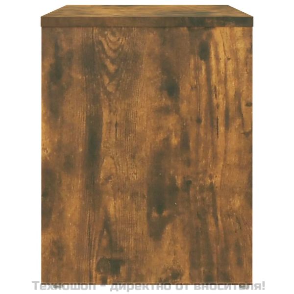 Нощно шкафче, опушен дъб, 40x30x40 см, инженерно дърво