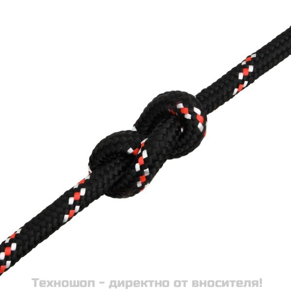 Въже за лодка черно 18 мм 100 м полипропилен