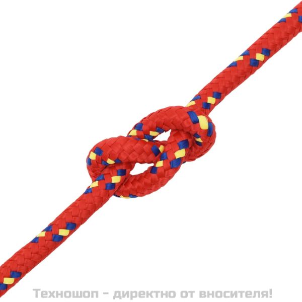 Въже за лодка Червено 12 мм 100 м полипропилен