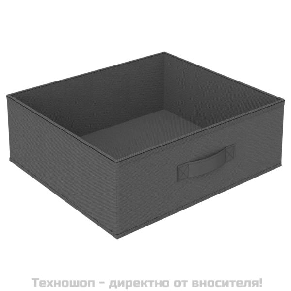 Етажерка за съхранение с 4 текстилни кошове, стомана, сива