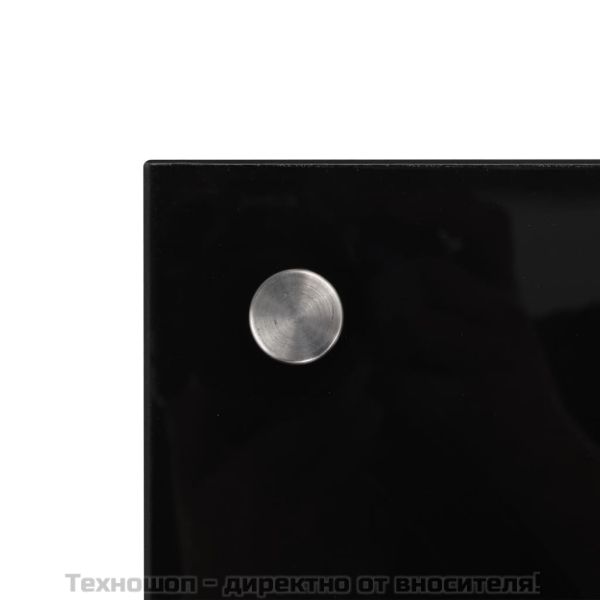 Кухненски гръб, черен, 100x50 см, закалено стъкло