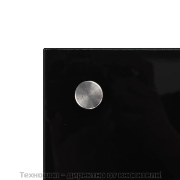 Кухненски гръб, черен, 100x40 см, закалено стъкло