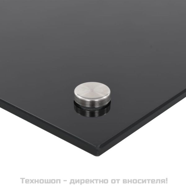 Кухненски гръб, черен, 100x40 см, закалено стъкло