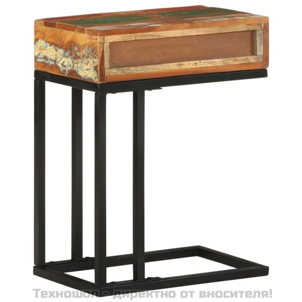 U-образна странична маса 45x30x61 см регенерирано дърво масив