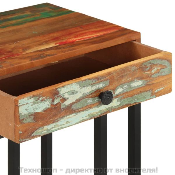 U-образна странична маса 45x30x61 см регенерирано дърво масив