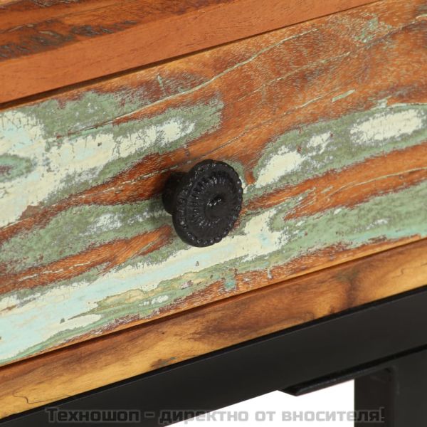 U-образна странична маса 45x30x61 см регенерирано дърво масив