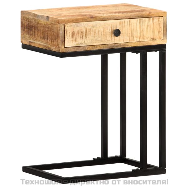 U-образна странична маса 45x30x61 см мангово дърво масив